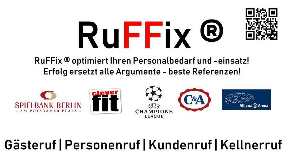 RuFFix ® das Original | Kundenruf System | 10x Funkbutton in Köln