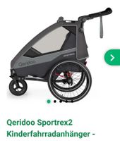 Qeridoo Sportrex2 Kinderfahrradanhänger - Phantom Grey Bayern - Traunreut Vorschau