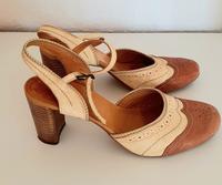 Pumps Leder braun beige natur 40 Sachsen - Delitzsch Vorschau