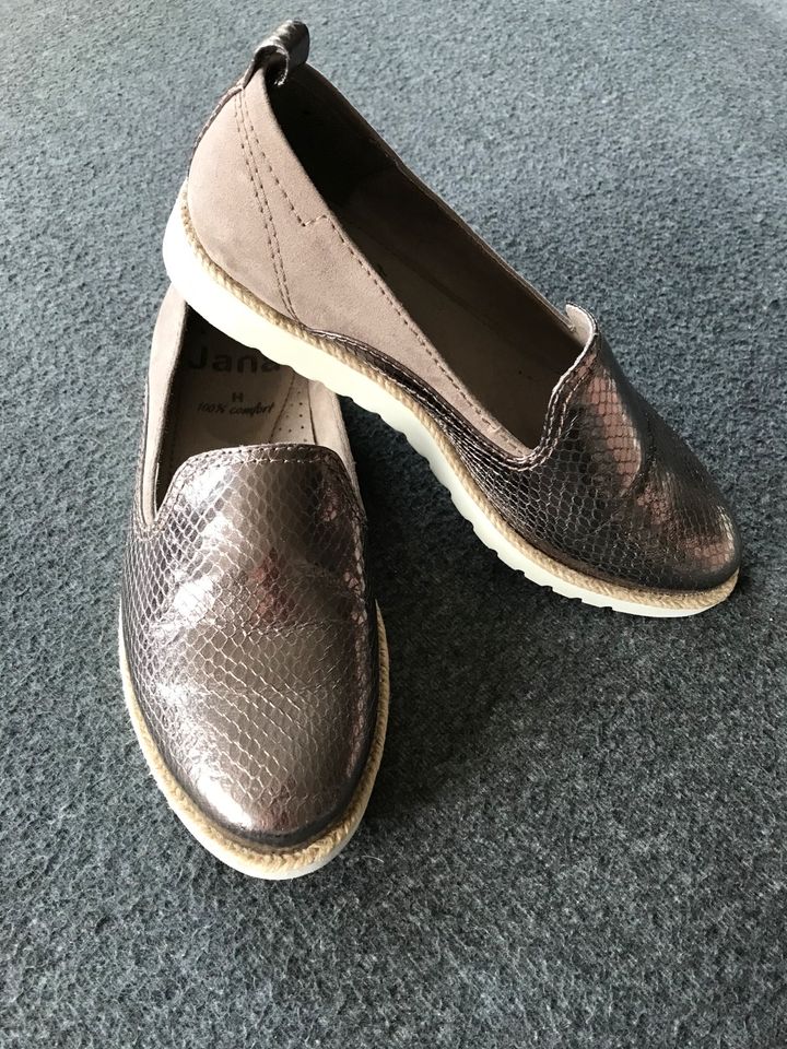 Jana Ballerina Slipper metallic wie NEU in Altshausen