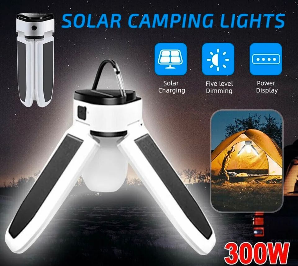 Camping-Licht, USB wiederaufladbar, unterstützt Solarmodul