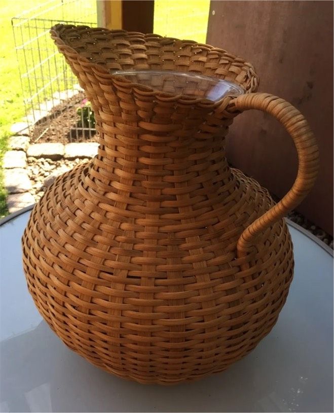 Vintage Bodenvase Rattan in Schafstedt