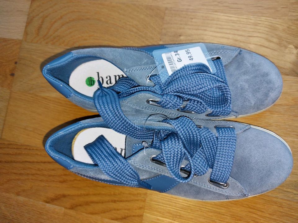 NEU Bama Mädchen Wildleder Halbschuhe Gr. 34 mittelblau NEU in Rostock