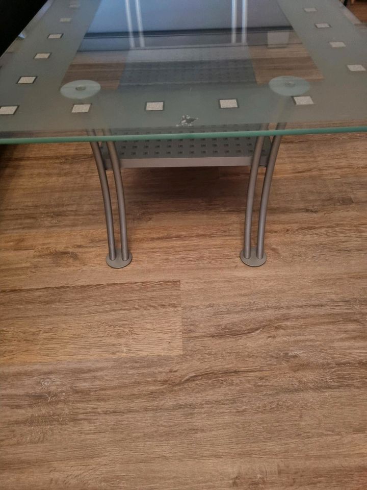 WOHNZIMMER GLAS COUCH TISCH LxBxH 110x70x43 in Wettin-Löbejün