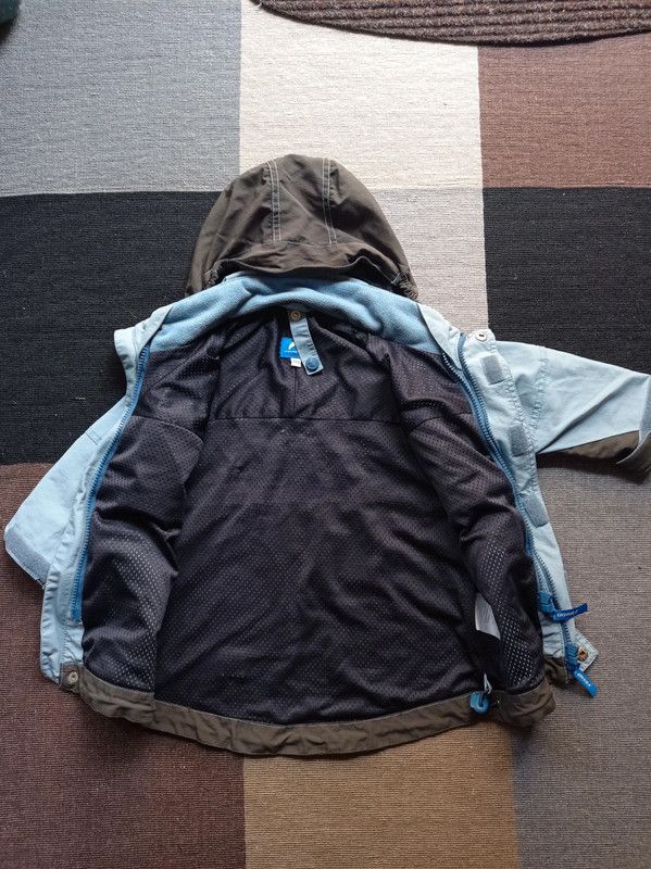 Blau/braune 3in1 Jacke von Finkid 90/100 in Bad Dürkheim