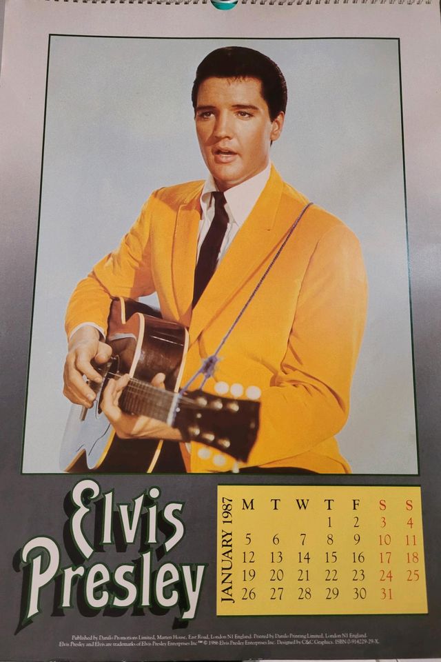 Elvis Presley, offizieller Jahreskalender 1987 in Homburg