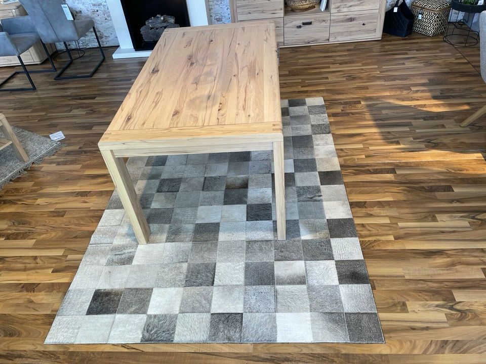 Patchwork-Teppich Aska grau Leder Läufer Fußbodenbelag Wohnzimmer in Worms