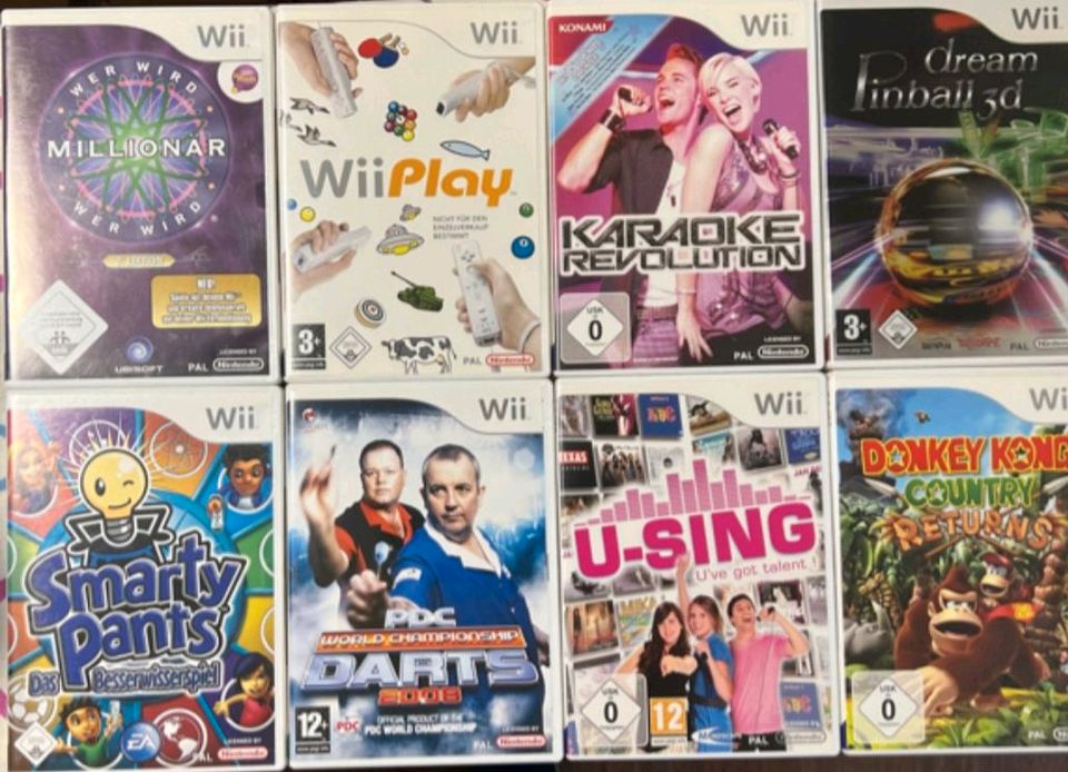 Wii + großes Zubehörpaket + 28 Spiele + BalanceBoard + GuitarHero in Lauffen