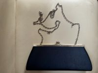 Abendtasche Clutch Umhängetasche Satin dunkelblau neu München - Moosach Vorschau