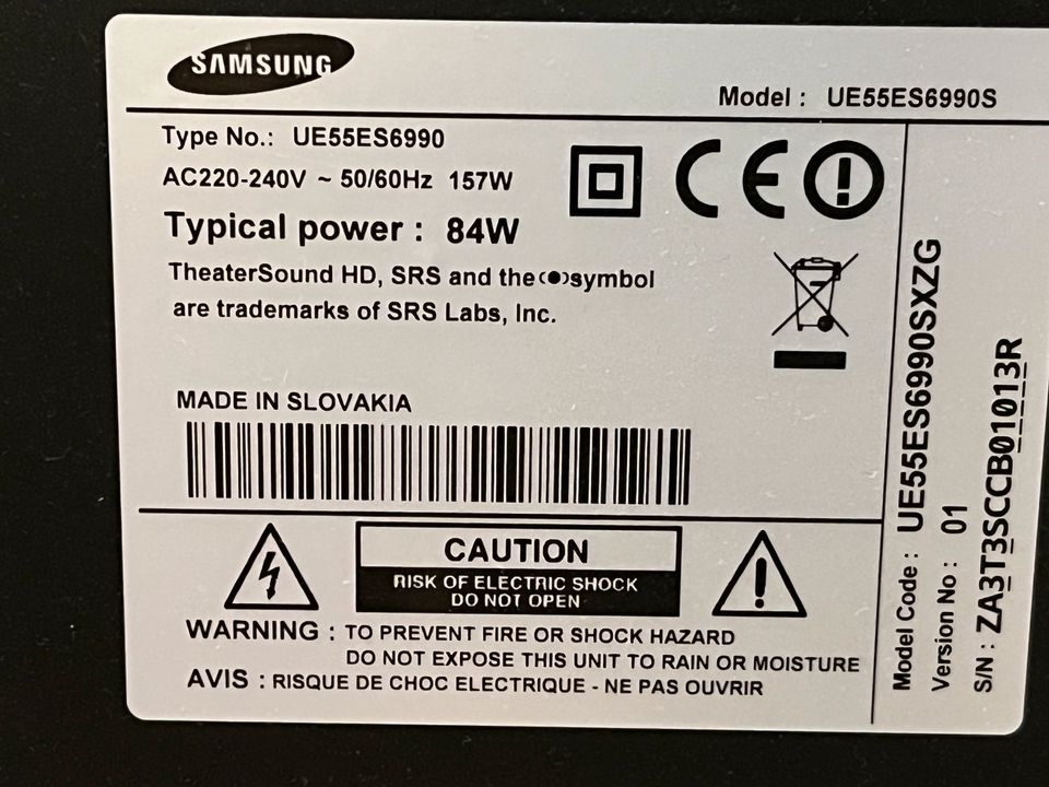 Samsung UE55ES6990S TV defekt als Ersatzteilgerät in Witten