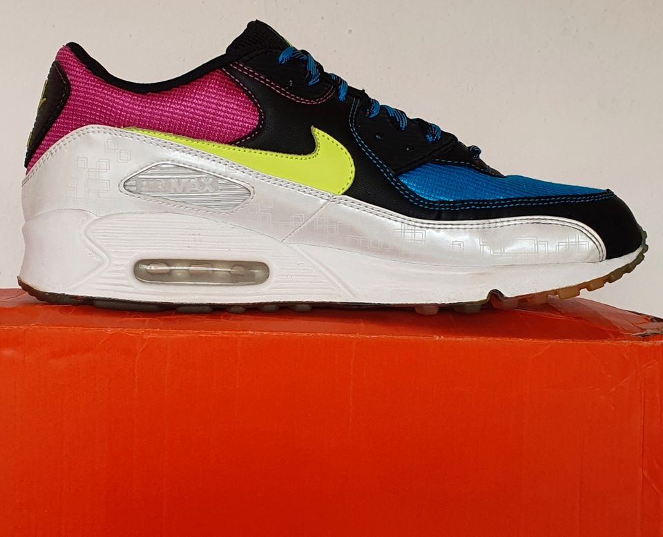 Nike Air Max 90 Premium carnival Hologramm bunte Sohle Sammler 46 in Schmoelln