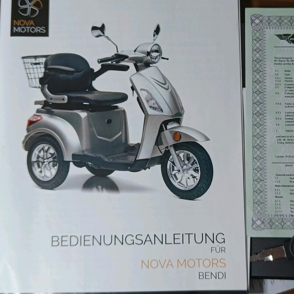 Elektroroller, Seniorenroller, Nova Motors, Bendi, Batterie neu! in Senden