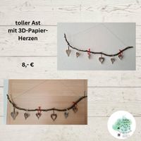 Toller Ast mit 3D Papier-Herzen Rheinland-Pfalz - Morbach Vorschau