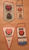 4 DDR Fussball Wimpel BSG Motor Bautzen heute FSV Budissa Sachsen - Göda Vorschau