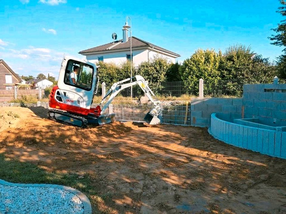 Minibagger Vermietung mieten Baggerarbeiten Baggervermietung in Nordendorf