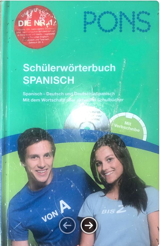 PONS Schülerwörterbuch Spanisch in Wolken