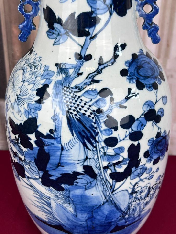 ANTIKE CHINA VASE AUS PORZELLAN PARADIES VOGEL 44cm - Versand kostenlos - Wir sind für Sie da lokal in 86830 Schwabmünchen oder online ARTHOME24 in Schwabmünchen