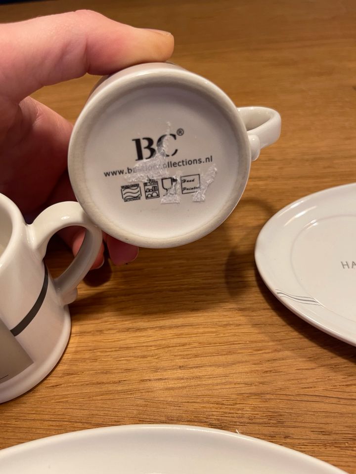 2x Espressotasse mit Unterteller Porzellan von Bastion Collection in Dortmund