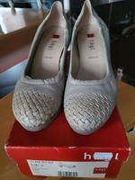 HÖGL bequeme Pumps / Absatzschuhe Stone beige geflochten Gr 38 Thüringen - Bad Lobenstein Vorschau