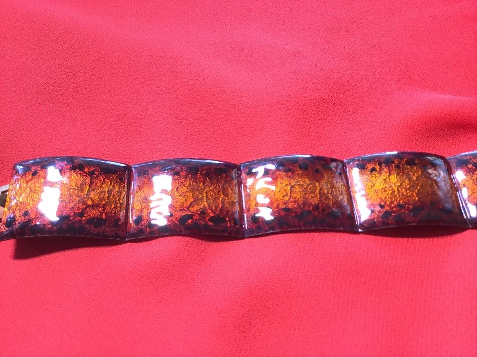 Alte Retro Damen Armband ( Metall, Emaille) in St. Georgen