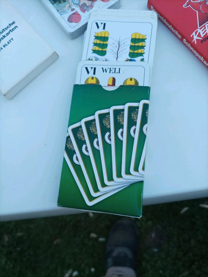 Spielkartensammlung Schafkopf Watten Doppeldeutsche Schnapskarten in Wallersdorf