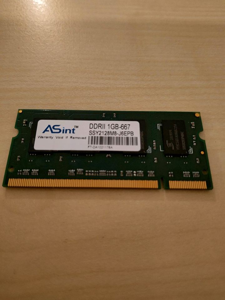 Arbeitspeicher SoDimm 1GB DDR2 PC2-5333 ASint in Friedrichshafen