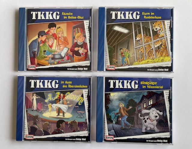 Wir verkaufen 4 TKKG CD´s als Paket (Folge 179, 180, 182, 183) in Alfter