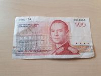 Banknote 100 Luxemburger Franken Luxembourg Franc Note Bill Saarland - Bous Vorschau