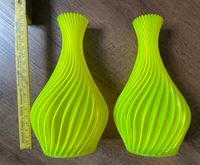 2x Deko Vase in Spiral Design - gelb - Höhe: 19cm Blumenvase Baden-Württemberg - Neuenstadt Vorschau