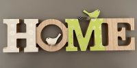 Schriftzug HOME mit Vögeln aus Holz grün weiß beige Hessen - Wetzlar Vorschau