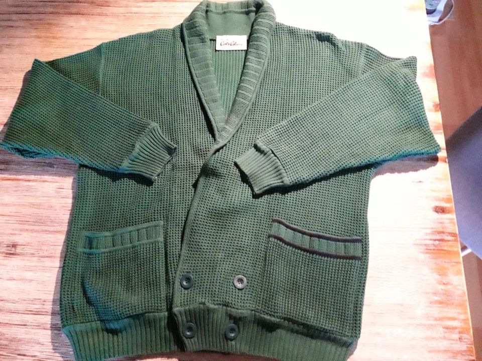 Carlo Colucci Herren-Strickjacke grün Größe 50/M Original Vintage in Köln