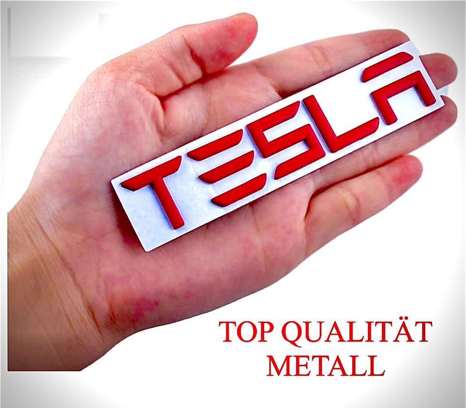 TESLA® 3D Metall Emblem Top Qualität VERSAND INKLUSIVE in Düsseldorf