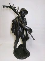 Schöne große Bronzeskulptur Bauer von Hans Müller (1873-1937),sig West - Zeilsheim Vorschau