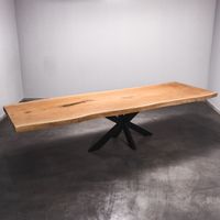 Baumstamm Esstisch 3.4m x 1.1m Nachhaltig Massivholztisch aus 1 Stück Holz Bohlentisch Baumkantentisch Baumstammkanten Wohnzimmertisch Holztisch Design Tisch Stahlbeine Edelstahl Tischbeine Nordrhein-Westfalen - Ochtrup Vorschau