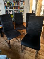 Vier dunkelgraue Stühle mit Velourslederbezug Kiel - Gaarden Vorschau