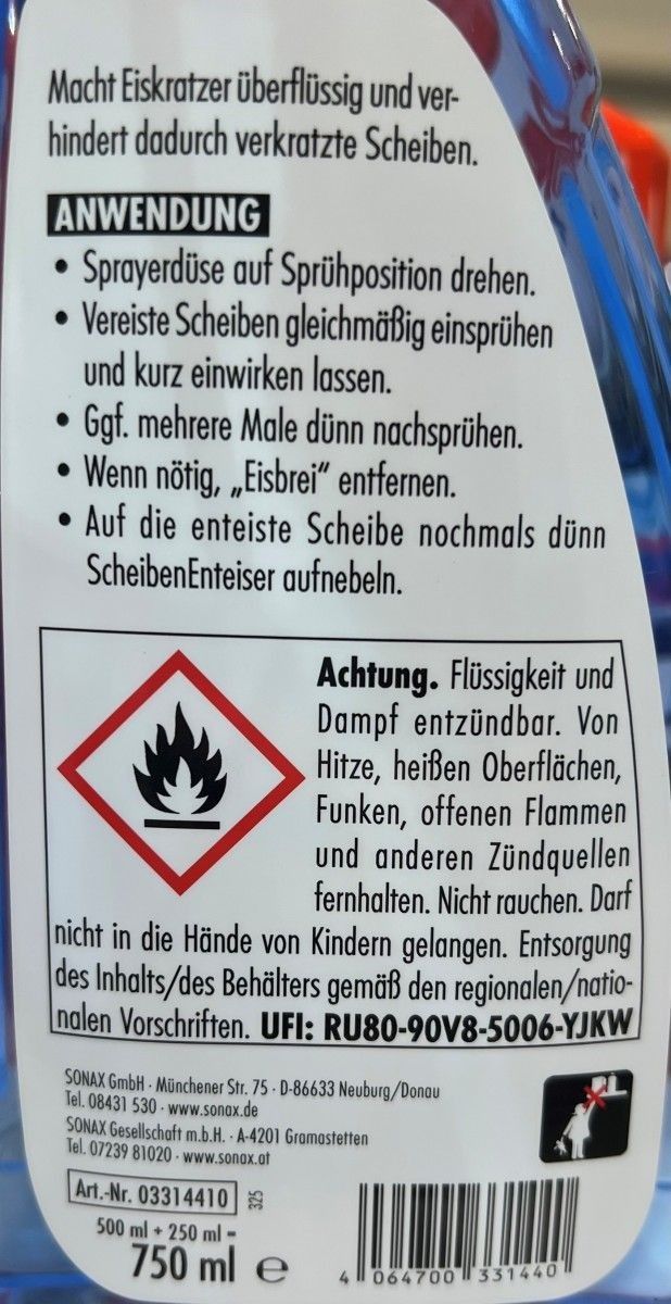 VW SONAX Scheibenenteiser +50% *Borgman*