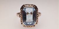 Vintage Ring 333 Gold 8k Blauer Spinell (Blautopas) 53 Niedersachsen - Reinstorf Vorschau