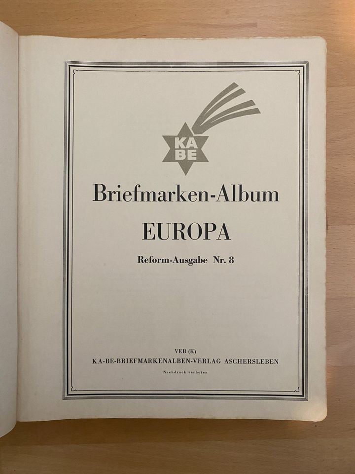 KABE Briefmarkenalbum "Europa" von 1954 in Norden