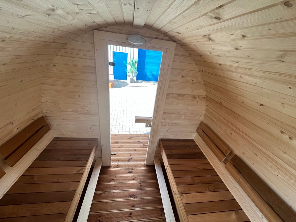 3m Mobile Sauna Mietsauna Vermietung Sauna Fass in Stuhr