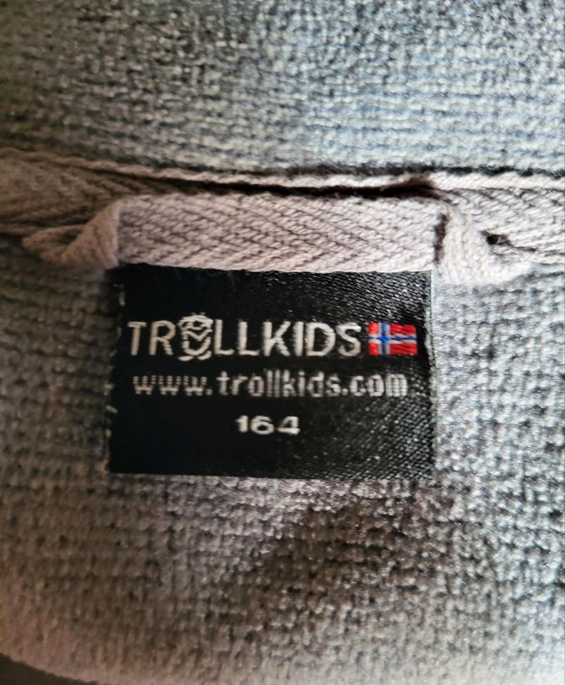 Trollkids Kinder Rondane Fleece Zip Pullover Grau Gr. 164 in Hamburg