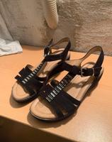 Sandalen mit Platoabsatz Glitzer Vintage Stil Bayern - Schweinfurt Vorschau
