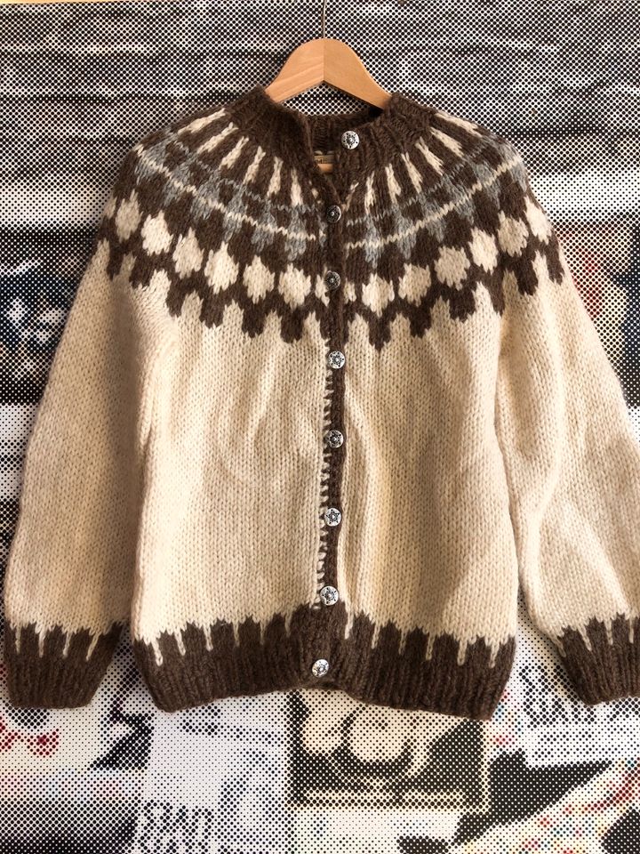 Islandjacke Islandpullover Norweger reine Wolle Gr S in Stoetze