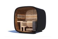 wellmia® Round Cube Mini | Gartensauna Thermoholz Design Fasssauna Saunafass Holzofen Sauna Bausatz Fassauna | versch. Maße Nordrhein-Westfalen - Steinhagen Vorschau
