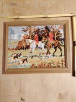 Gesticktes Bild "Pferde" mit Holzrahmen ca. 45 x 35 cm Bayern - Kemnath Vorschau