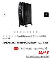 Ölradiator Heizung Aigostar 2300W neu OVP Rostock - Brinckmansdorf Vorschau