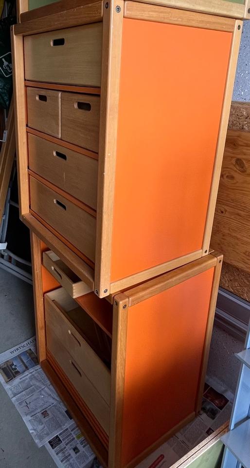 Flötotto Container Profilsystem/olivgrün/orange, Kommode in Albaching