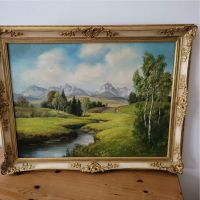 Zwei Ölbilder Alpiner Landschaften Franz Hausmann (1856 - 1937) Bayern - Kärlingerhaus Vorschau