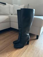 Zara spitze Leder Heels Stiefel mit hohem Absatz schwarz Bremen-Mitte - Bahnhofsvorstadt  Vorschau