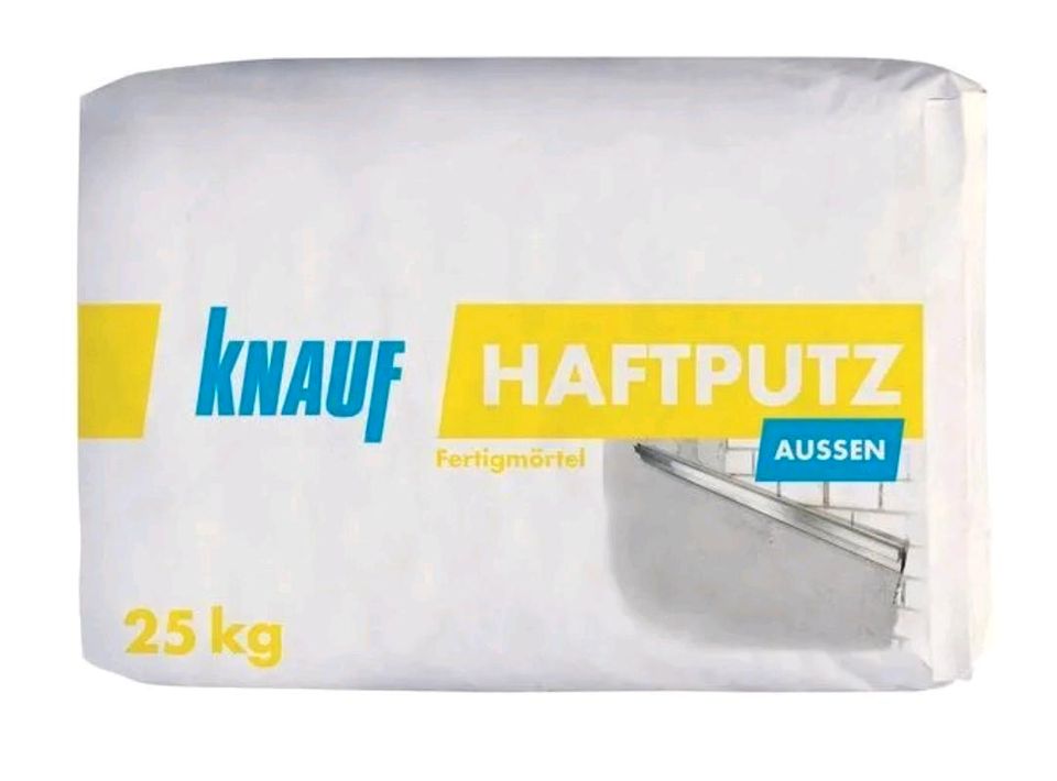 Knauf Haftputz Aussen 25 Kg Kalk-Zement-Mörtel in Wellen