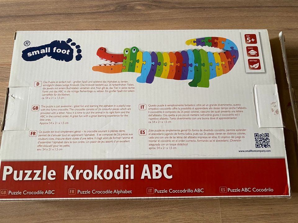 small foot ABC Puzzle Krokodil Holz Lernspielzeug in Hannover